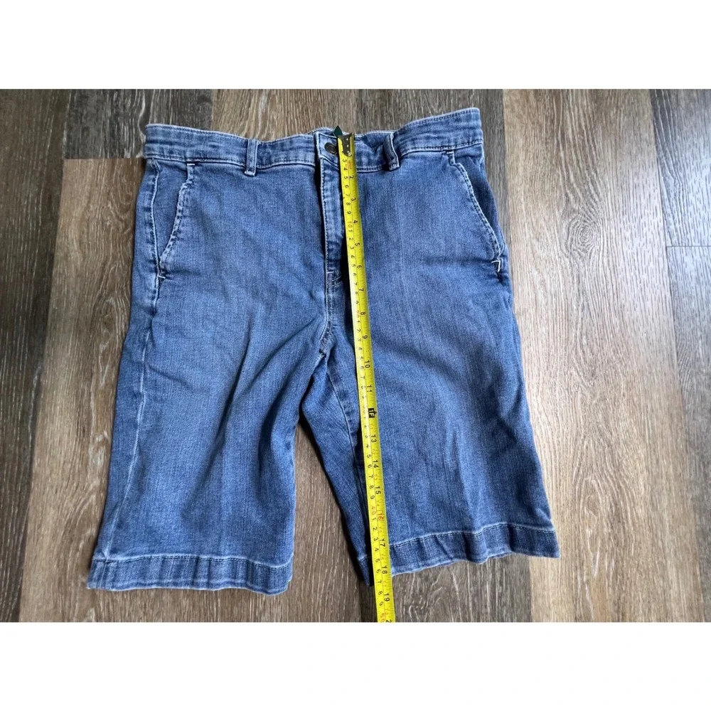 Lauren Ralph Lauren Denim Bermuda Shorts Womens‎ 8 Blue Mid Rise Stretch